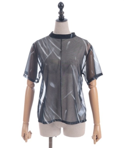 axes femme POETIQUE(アクシーズファムポエティック)の「マーブルシアートップス(Tシャツ/カットソー・レディース・ワイン/ブラック/ブルー・MEDIUM)」の14枚目の写真