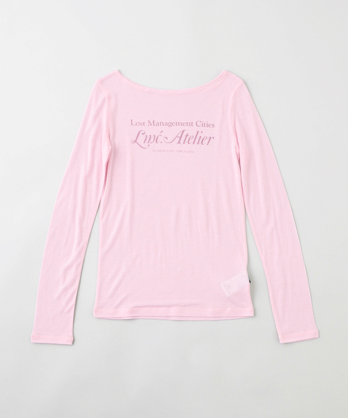 LMCの「LMC / エルエムシー WM LMC ATELIER SHEER LONG SLV TEE(Tシャツ/カットソー・レディース・ブラック/ピンク・SMALL)」の2枚目の写真