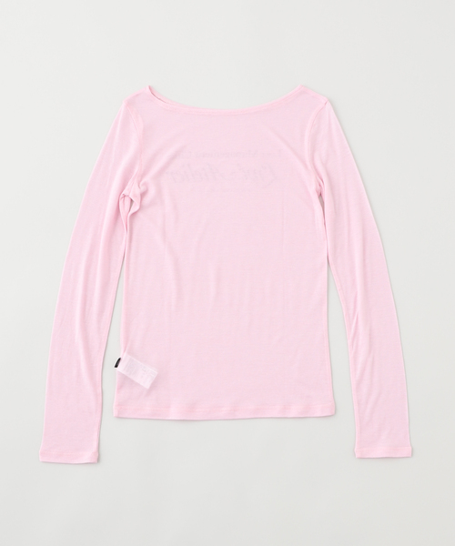 LMCの「LMC / エルエムシー WM LMC ATELIER SHEER LONG SLV TEE(Tシャツ/カットソー・レディース・ブラック/ピンク・SMALL)」の3枚目の写真