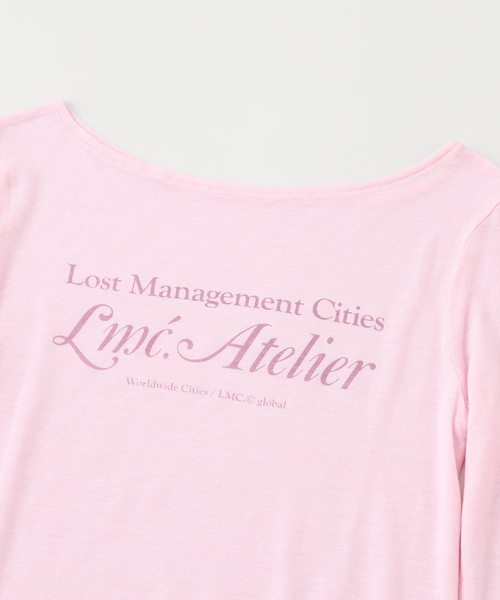 LMCの「LMC / エルエムシー WM LMC ATELIER SHEER LONG SLV TEE(Tシャツ/カットソー・レディース・ブラック/ピンク・SMALL)」の4枚目の写真