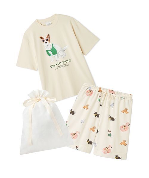gelato pique 【UNISEX】Tシャツ ハーフパンツセット セール】【ラッピング済み】【UNISEX】ワンポイントTシャツ&DOG