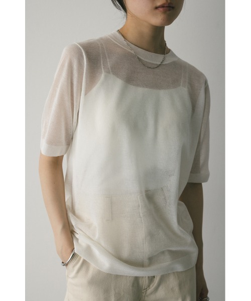 tシャツ ウォッシャブルリネンニットT レディース STYLEMIXER tシャツ ウォッシャブルリネンニットT レディース