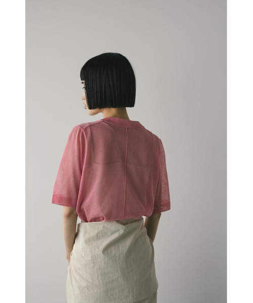 ウォッシャブルリネンニットT WHT ウォッシャブルリネンニットT（Tシャツ/カットソー