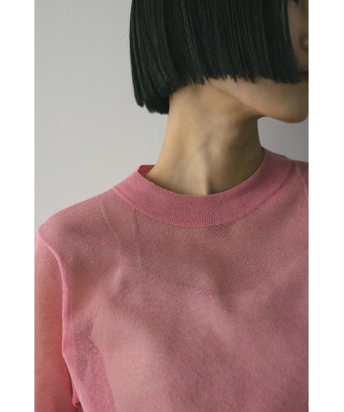 STYLEMIXER（スタイルミキサー）の「ウォッシャブルリネンニットT（Tシャツ/カットソー・レディース・ホワイト/ピンク/グレー/ブラック・FREE）」の20枚目の写真