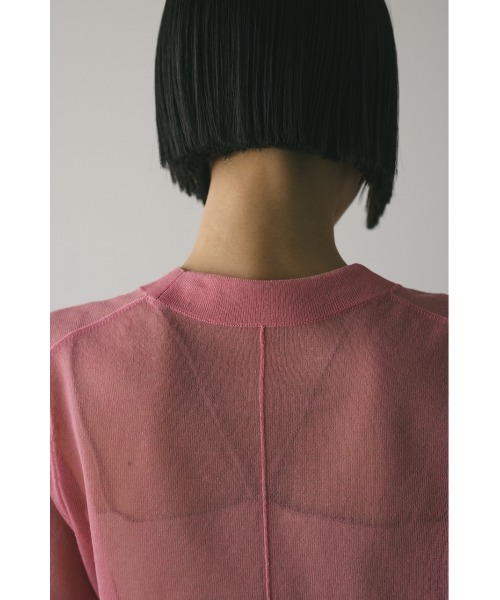 STYLEMIXER（スタイルミキサー）の「ウォッシャブルリネンニットT（Tシャツ/カットソー・レディース・ホワイト/ピンク/グレー/ブラック・FREE）」の16枚目の写真