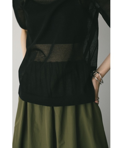 tシャツ ウォッシャブルリネンニットT レディース STYLEMIXER tシャツ ウォッシャブルリネンニットT レディース