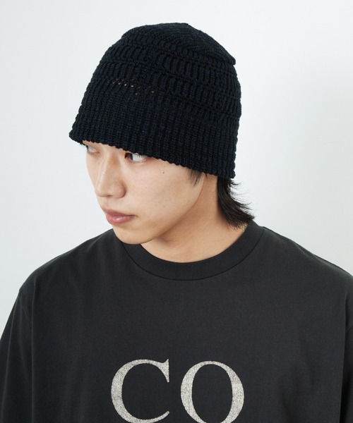 RACAL（ラカル）の「[RACAL/ラカル] メッシュライン ニットバケットハット（ハット・メンズ・ブラック/オフホワイト/ベージュ・F）」の19枚目の写真