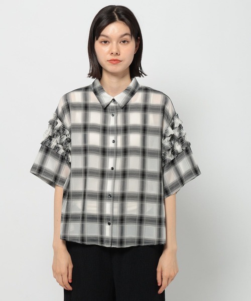 チェック　ブラウス　バーバリーチェック　シャツ　フリル　新品未使用 Burberryバーバリーロンドンシャツ ノバチェックブラウス フリル