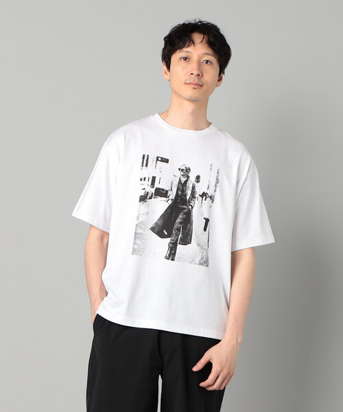 β MEN(ベータメン)の「ウォーキングガールプリント Tシャツ(Tシャツ/カットソー・メンズ・グリーン/ホワイト/チャコールグレー・L/M)」の6枚目の写真