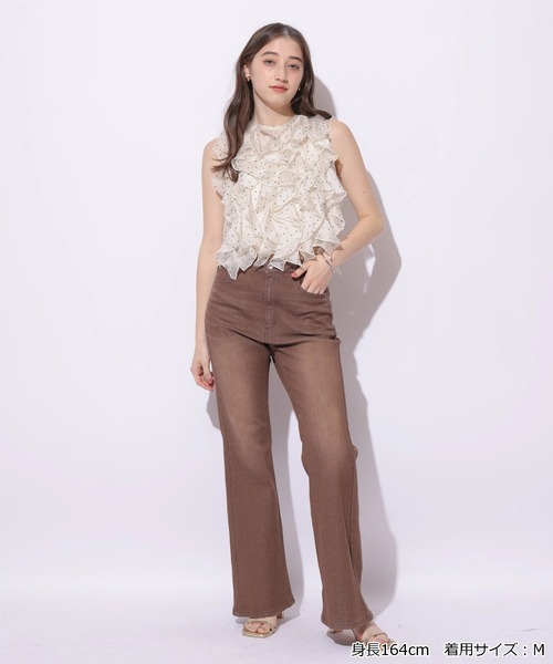 美脚セミフレアデニムパンツ（その他パンツ）｜Rirandture（リランド