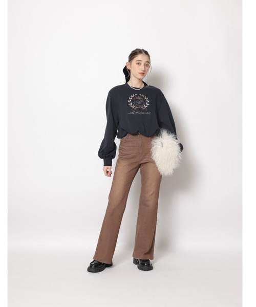 Rirandture(リランドチュール)の「美脚セミフレアデニムパンツ(その他パンツ・レディース・ブラウン・0/1/2)」の7枚目の写真