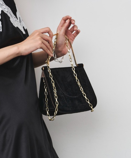 LE VERNIS(ル・ベルニ)の「LE VERNIS(ル・ベルニ)Metal handle minibag(ハンドバッグ・レディース・ブラウン/パイソン/ブラック・FREE)」の22枚目の写真