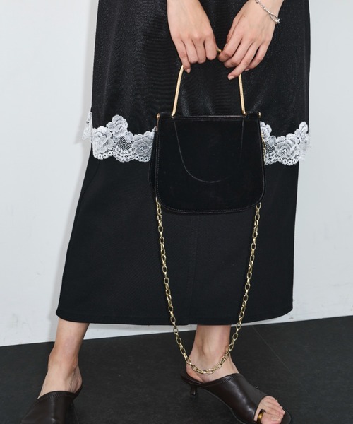 LE VERNIS(ル・ベルニ)の「LE VERNIS(ル・ベルニ)Metal handle minibag(ハンドバッグ・レディース・ブラウン/パイソン/ブラック・FREE)」の17枚目の写真