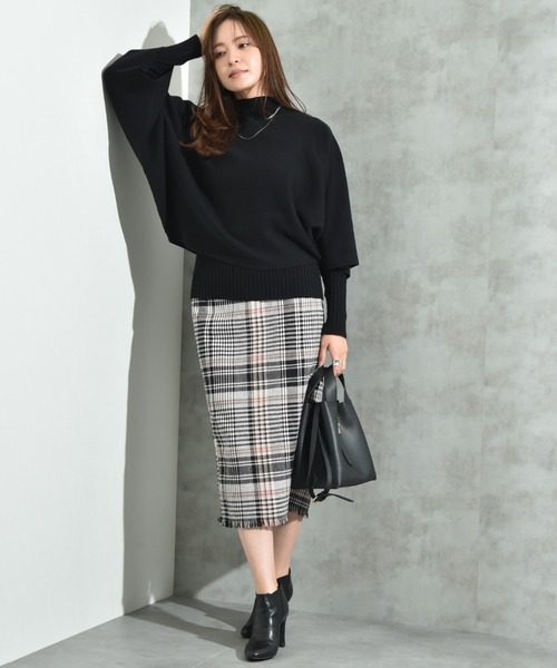 INTERPLANET（インタープラネット）の「ＢＩＧチェックツイードタイトスカート（スカート・レディース・ピンク/イエロー・FREE）」の5枚目の写真