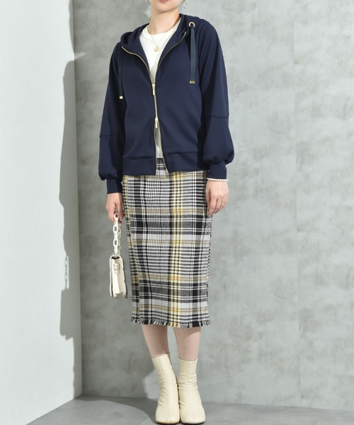 INTERPLANET（インタープラネット）の「ＢＩＧチェックツイードタイトスカート（スカート・レディース・ピンク/イエロー・FREE）」の18枚目の写真