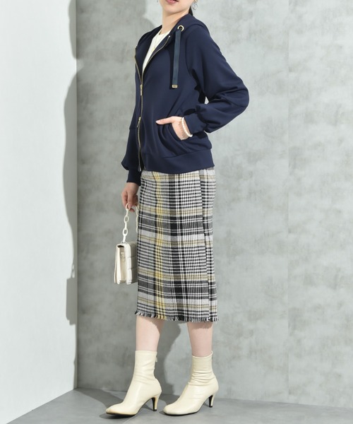 INTERPLANET（インタープラネット）の「ＢＩＧチェックツイードタイトスカート（スカート・レディース・ピンク/イエロー・FREE）」の19枚目の写真