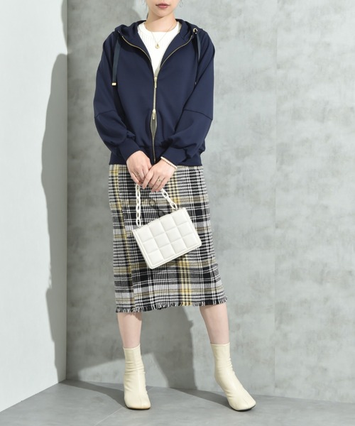 INTERPLANET（インタープラネット）の「ＢＩＧチェックツイードタイトスカート（スカート・レディース・ピンク/イエロー・FREE）」の20枚目の写真