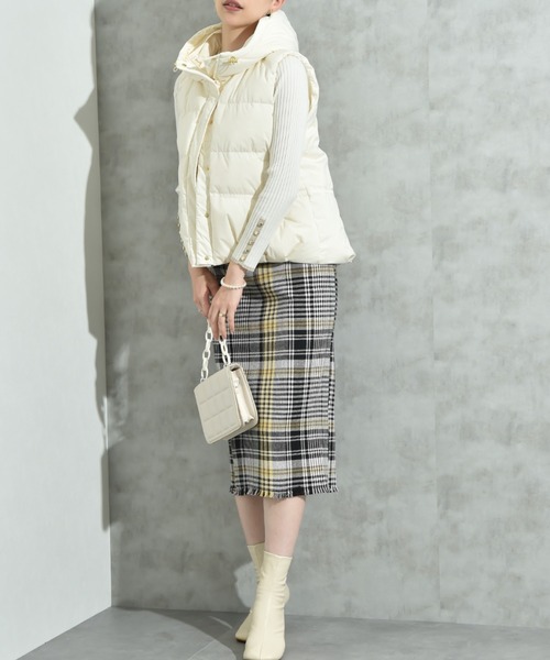 INTERPLANET（インタープラネット）の「ＢＩＧチェックツイードタイトスカート（スカート・レディース・ピンク/イエロー・FREE）」の21枚目の写真