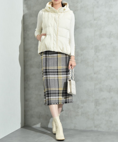 INTERPLANET（インタープラネット）の「ＢＩＧチェックツイードタイトスカート（スカート・レディース・ピンク/イエロー・FREE）」の22枚目の写真