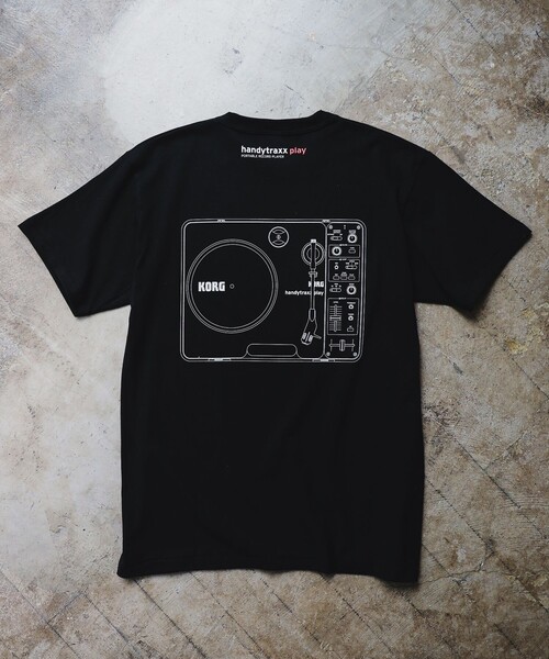 BEAMS RECORDS(ビームスレコーズ)の「【COLLABORATION】KORG handytraxx play × BEAMS RECORDS Tシャツ(Tシャツ/カットソー・メンズ・グレー/ブラック・LARGE/X-LARGE/MEDIUM)」の2枚目の写真
