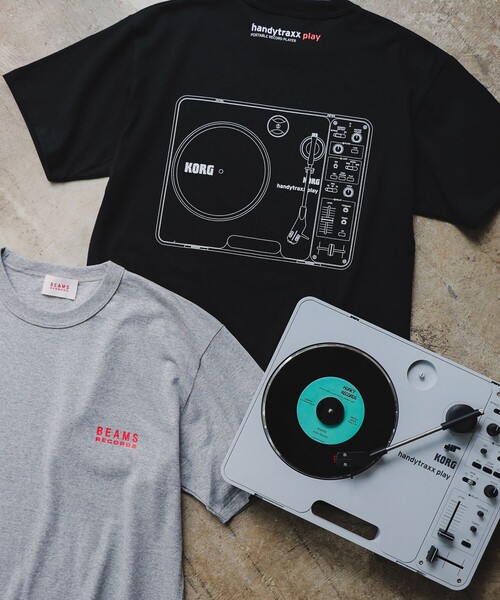 BEAMS RECORDS(ビームスレコーズ)の「【COLLABORATION】KORG handytraxx play × BEAMS RECORDS Tシャツ(Tシャツ/カットソー・メンズ・グレー/ブラック・LARGE/X-LARGE/MEDIUM)」の20枚目の写真