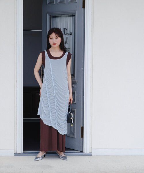 セール】シアーシャーリングワンピースSET（ワンピース