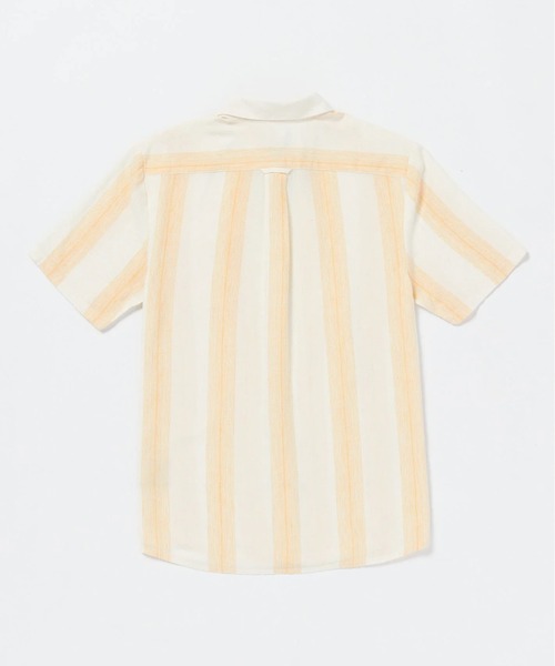 VOLCOM(ボルコム)の「【VOLCOM/ボルコム】 Flaxstone Short Sleeve /胸ポケットロゴワンポイントストライプ半袖シャツ(シャツ/ブラウス・メンズ・オフホワイト・LARGE)」の3枚目の写真