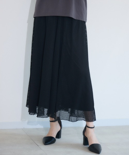 Paradise Picnic（パラダイスピクニック）の「メッシュスカート見えパンツ（その他パンツ・レディース・ブラック/グリーン/アイボリー・FREE）」の2枚目の写真