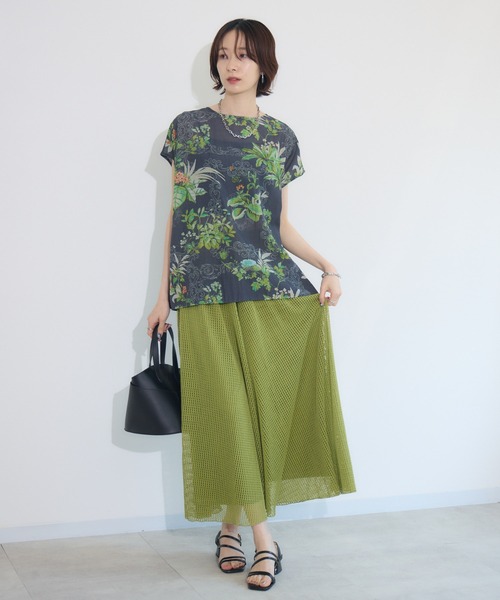 Paradise Picnic（パラダイスピクニック）の「メッシュスカート見えパンツ（その他パンツ・レディース・ブラック/グリーン/アイボリー・FREE）」の7枚目の写真