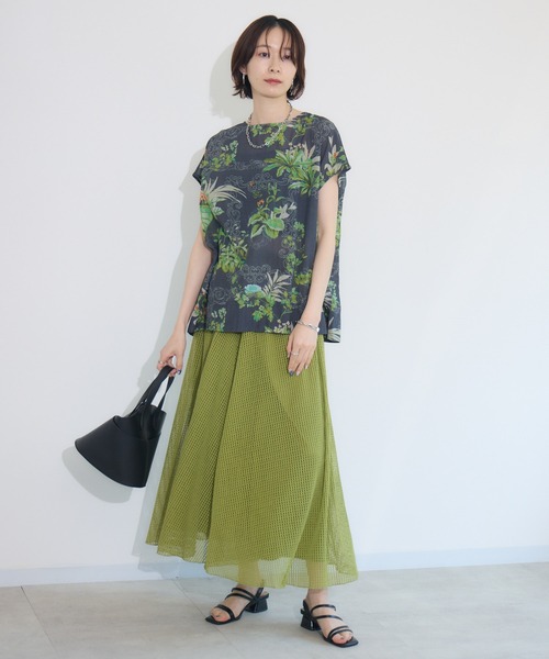 Paradise Picnic（パラダイスピクニック）の「メッシュスカート見えパンツ（その他パンツ・レディース・ブラック/グリーン/アイボリー・FREE）」の8枚目の写真