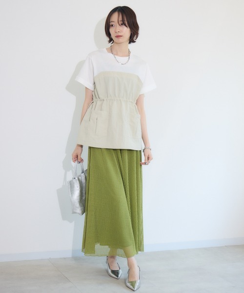 Paradise Picnic（パラダイスピクニック）の「メッシュスカート見えパンツ（その他パンツ・レディース・ブラック/グリーン/アイボリー・FREE）」の5枚目の写真