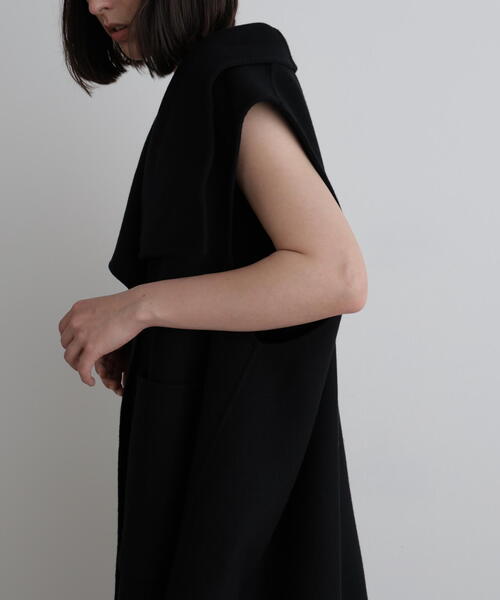 ◇ソフトウールリバーオーバーサイズロングジレ（その他アウター）｜LE