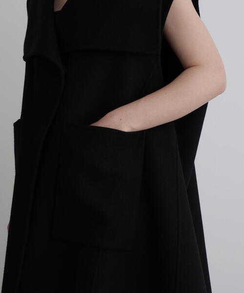 ◇ソフトウールリバーオーバーサイズロングジレ（その他アウター）｜LE