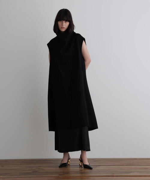 ◇ソフトウールリバーオーバーサイズロングジレ（その他アウター）｜LE