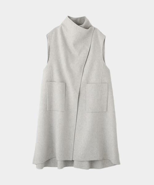 ◇ソフトウールリバーオーバーサイズロングジレ（その他アウター）｜LE