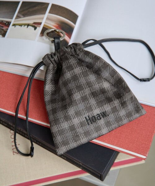 Whim Gazette（ウィムガゼット）の「【Hoaw.×Sampoコラボアイテム】 巾着（ハンドバッグ・レディース・グレー/ブラウン・FREE）」の2枚目の写真