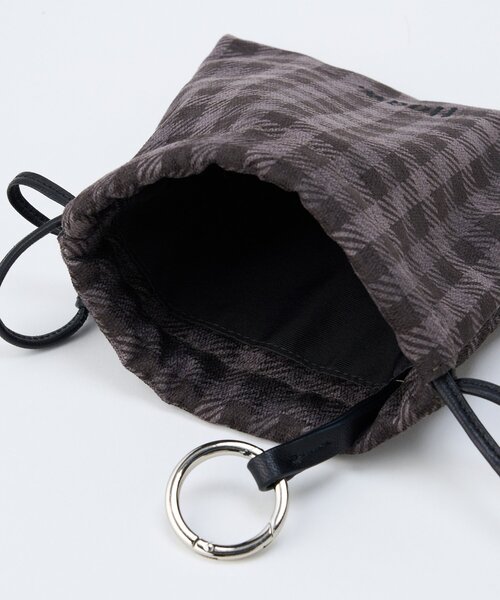 Whim Gazette（ウィムガゼット）の「【Hoaw.×Sampoコラボアイテム】 巾着（ハンドバッグ・レディース・グレー/ブラウン・FREE）」の10枚目の写真