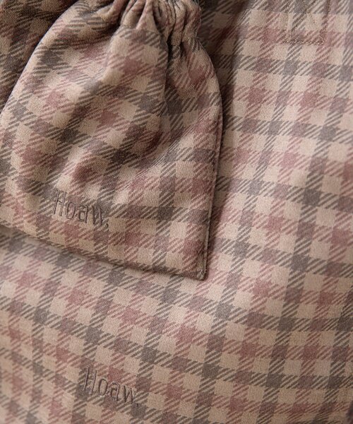 Whim Gazette（ウィムガゼット）の「【Hoaw.×Sampoコラボアイテム】 巾着（ハンドバッグ・レディース・グレー/ブラウン・FREE）」の12枚目の写真