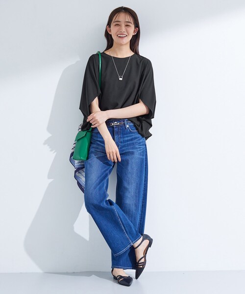 INDIVI(インディヴィ)の「【体型カバー/SETUP可能】ジョーゼット ドルマンブラウス(シャツ/ブラウス・レディース・ブラック/ブラウン系/ダークグレー/ホワイト・38/05/13/15 /34)」の15枚目の写真