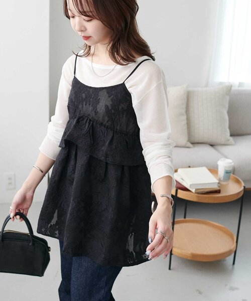 刺繍レースキャミチュニック（チュニック）｜DISCOAT（ディスコート
