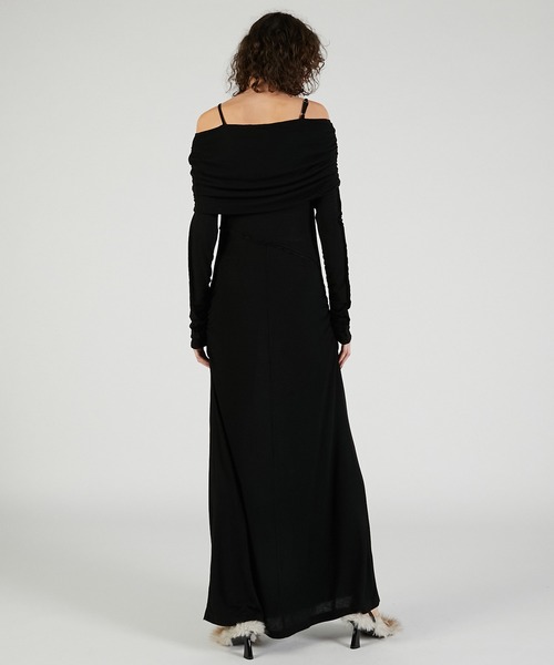 PRANK PROJECT（プランクプロジェクト）の「オフショルダーロングドレス / Off-the-shoulder Long Dress（ワンピース・レディース・ブラック/マルチ・FREE）」の11枚目の写真