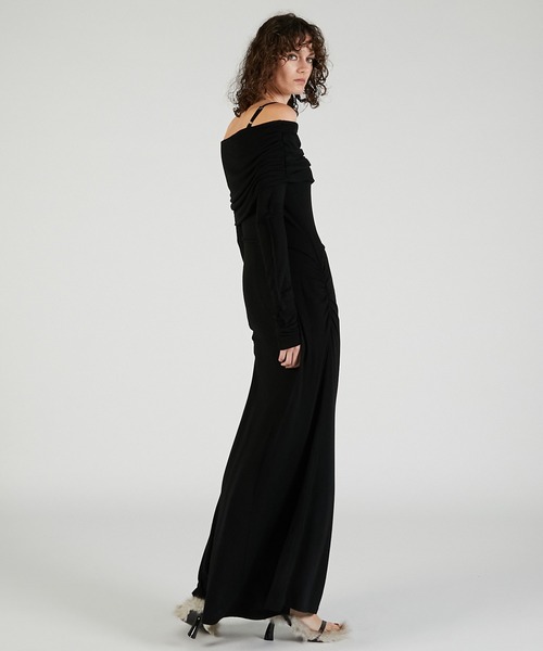 PRANK PROJECT（プランクプロジェクト）の「オフショルダーロングドレス / Off-the-shoulder Long Dress（ワンピース・レディース・ブラック/マルチ・FREE）」の12枚目の写真