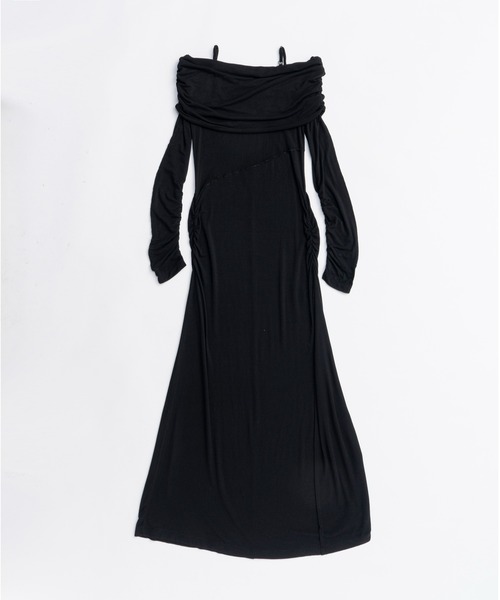 PRANK PROJECT（プランクプロジェクト）の「オフショルダーロングドレス / Off-the-shoulder Long Dress（ワンピース・レディース・ブラック/マルチ・FREE）」の7枚目の写真