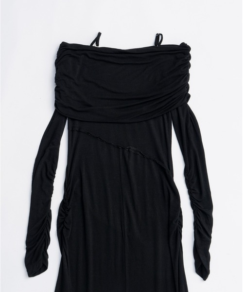 PRANK PROJECT（プランクプロジェクト）の「オフショルダーロングドレス / Off-the-shoulder Long Dress（ワンピース・レディース・ブラック/マルチ・FREE）」の15枚目の写真