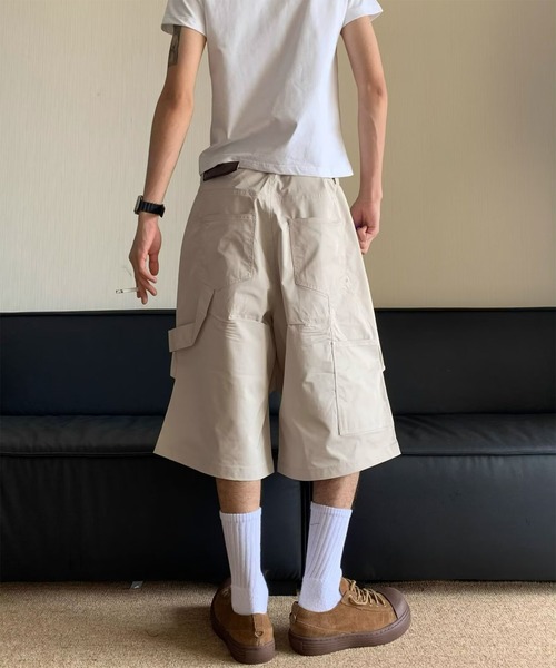 THE HITSS(ヒッツ)の「ワイドレッグ ナイロン ギミック ジョーツ / ルーズシルエット テック ハーフパンツ(その他パンツ・メンズ・ブラック/ベージュ・M/XL)」の7枚目の写真