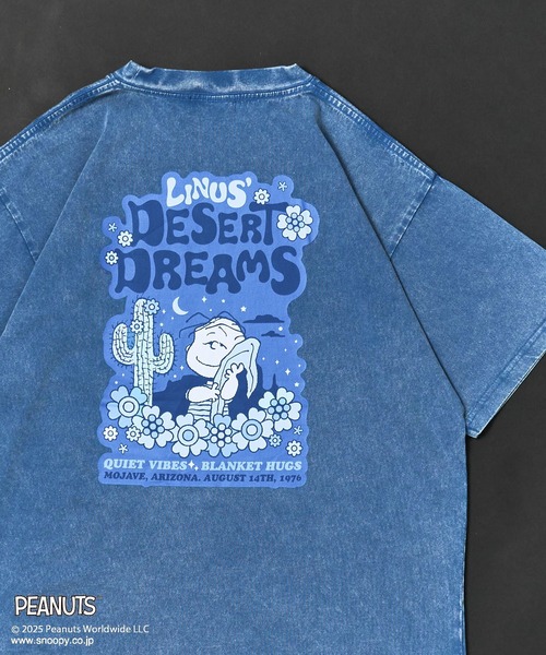 PEANUTS（ピーナッツ）の「PEANUTS/ピーナッツ ライナスTEE（Tシャツ/カットソー・レディース・ライトグレー/ブルー・M/L）」の2枚目の写真