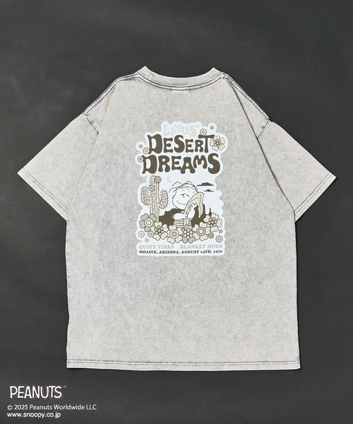 PEANUTS（ピーナッツ）の「PEANUTS/ピーナッツ ライナスTEE（Tシャツ/カットソー・レディース・ライトグレー/ブルー・M/L）」の5枚目の写真