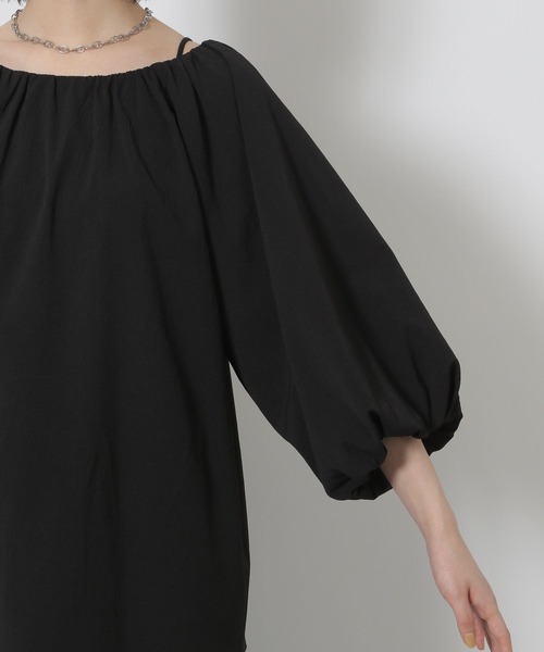 LAKOLE（ラコレ）の「クレープ袖バルーンブラウス / 580617（シャツ/ブラウス・レディース・マスタード/ブラウン/ブラック/アイボリー・FREE）」の7枚目の写真