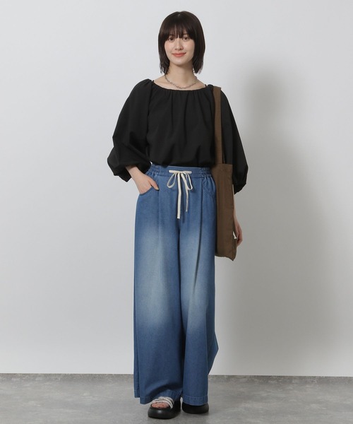 LAKOLE（ラコレ）の「クレープ袖バルーンブラウス / 580617（シャツ/ブラウス・レディース・マスタード/ブラウン/ブラック/アイボリー・FREE）」の14枚目の写真