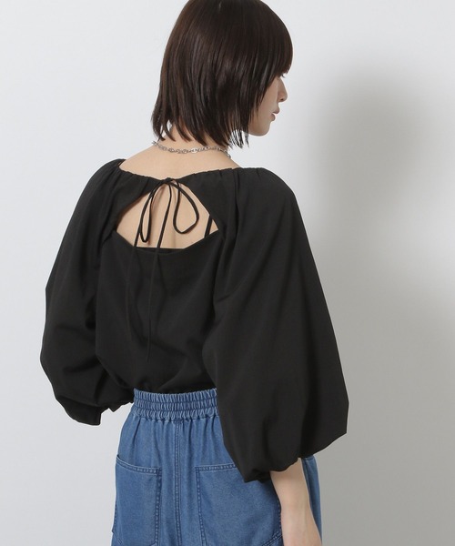 LAKOLE（ラコレ）の「クレープ袖バルーンブラウス / 580617（シャツ/ブラウス・レディース・マスタード/ブラウン/ブラック/アイボリー・FREE）」の19枚目の写真